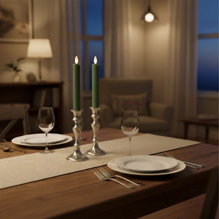 LED-Wachskerzen, 4er-Set, flammenlos mit Timer