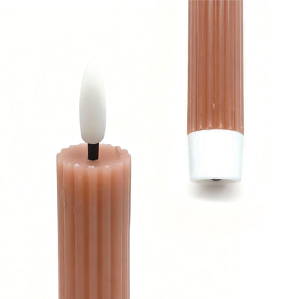 LED Wachs-Stabkerzen, 4er-Set, flackernde Flamme