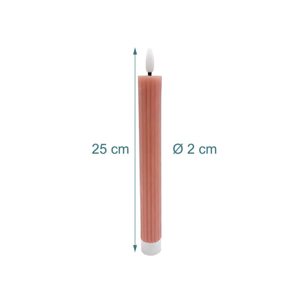 LED Wachs-Stabkerzen, 4er-Set, flackernde Flamme