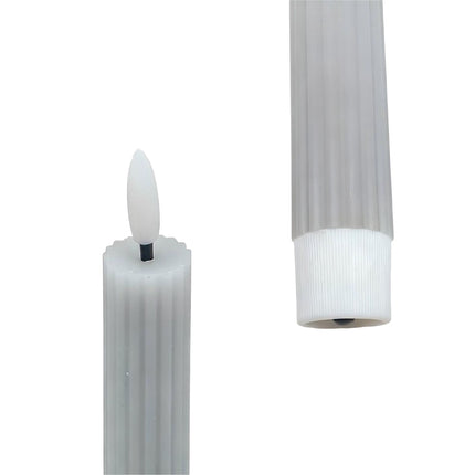 LED-Stabkerzen aus Wachs, 4er-Set, flackernde Flamme