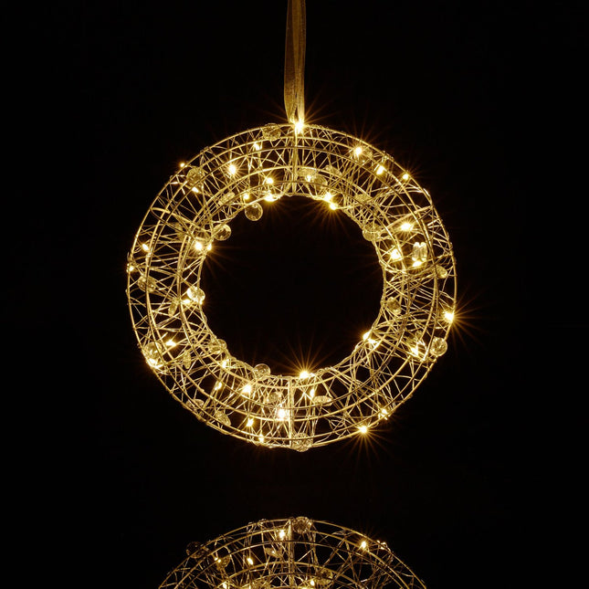 LED-Kranz-Licht, 25cm – Warmweiß, Innenbereich