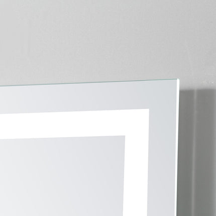 LED-Badezimmerspiegel, 22W, beleuchtet mit Glasablage, 70x50cm