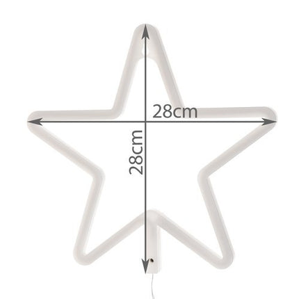 LED Nachttischlampe - Stern - warmweiß 