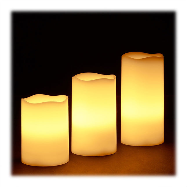 LED Blocklichtwachs 3er Set