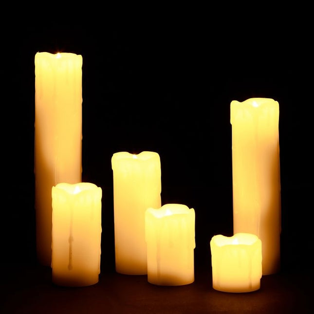LED Blocklichtwachs 6er Set