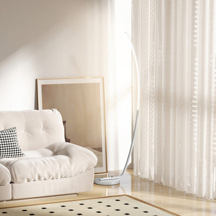Dimmbare silberne Stehlampe mit einstellbarer Helligkeit
