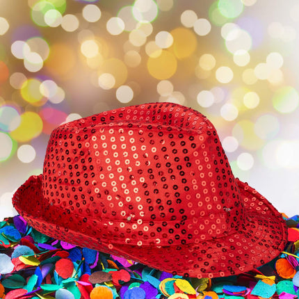 LED hat with sequins