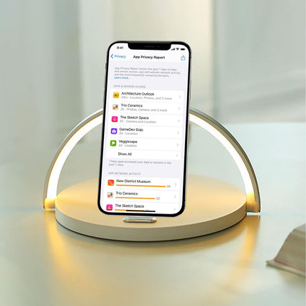 Lampe LED avec chargeur sans fil 15W