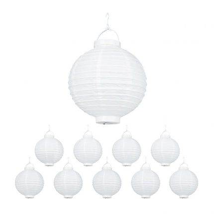 LED Laternen weiß 10 Stk