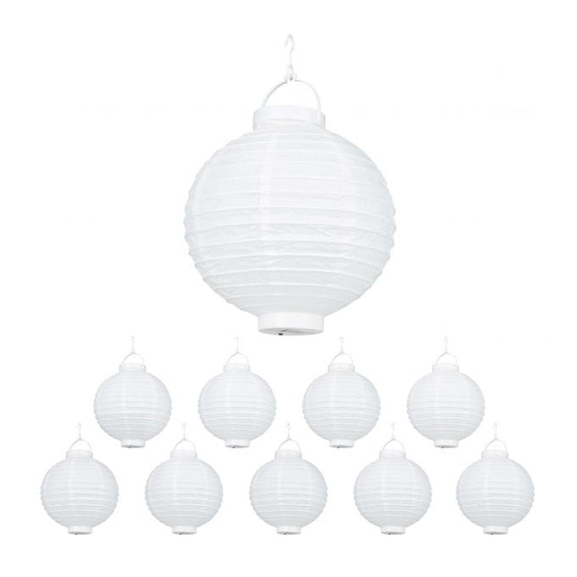 LED Laternen weiß 10 Stk