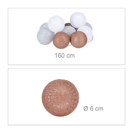 LED Lichterkette mit 10 Kugeln
