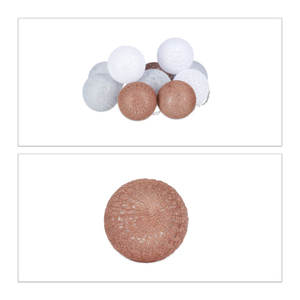 LED Lichterkette mit 10 Kugeln
