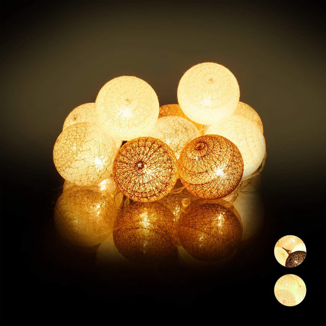 LED Lichterkette mit 10 Kugeln