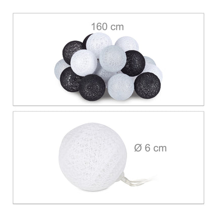 LED Lichterkette mit 20 Kugeln