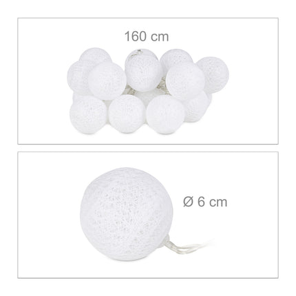 LED Lichterkette mit 20 Kugeln