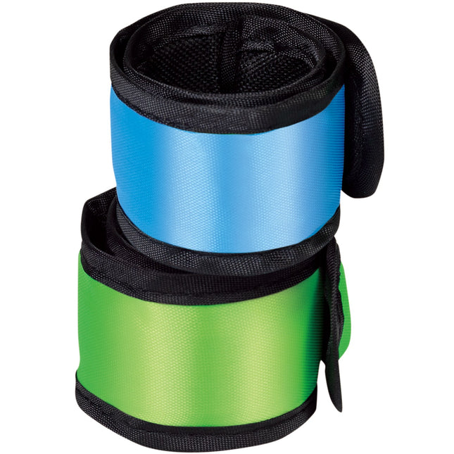 LED-Reflexband Slap-Wrap 2er-Pack Blau + Grün