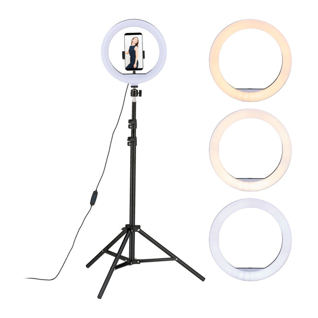 LED-Ringlicht mit Stativ