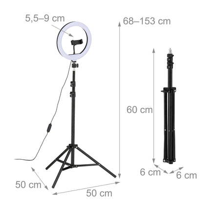 LED kruhové světlo se stativem