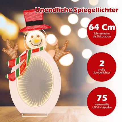 LED Schneemann mit 2 Tunnellichtern Weihnachtsfigur Weihnachtsbeleuchtung