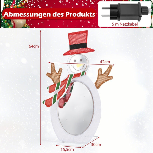LED Schneemann mit 2 Tunnellichtern Weihnachtsfigur Weihnachtsbeleuchtung