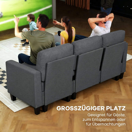 L-Shaped Sofa Bed With Storage, Reversible Chaise, Gray