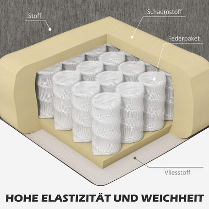 L-förmiges Sofa, Chenille-Stoff, Braun, platzsparendes Design