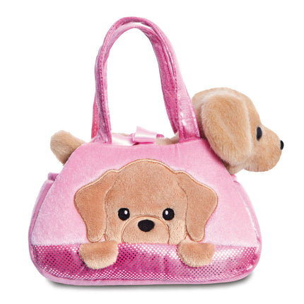 Labrador Plüschtier in Tasche, 20 cm groß, weich und kuschelig