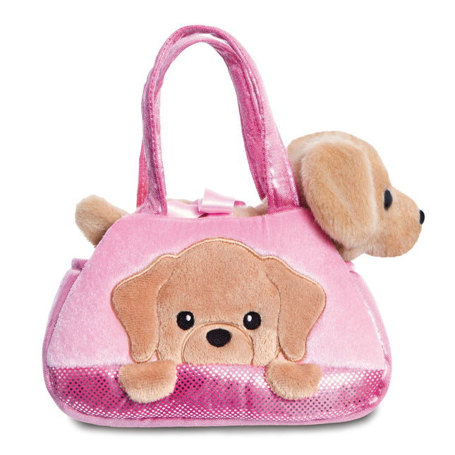 Labrador Plüschtier in Tasche, 20 cm groß, weich und kuschelig