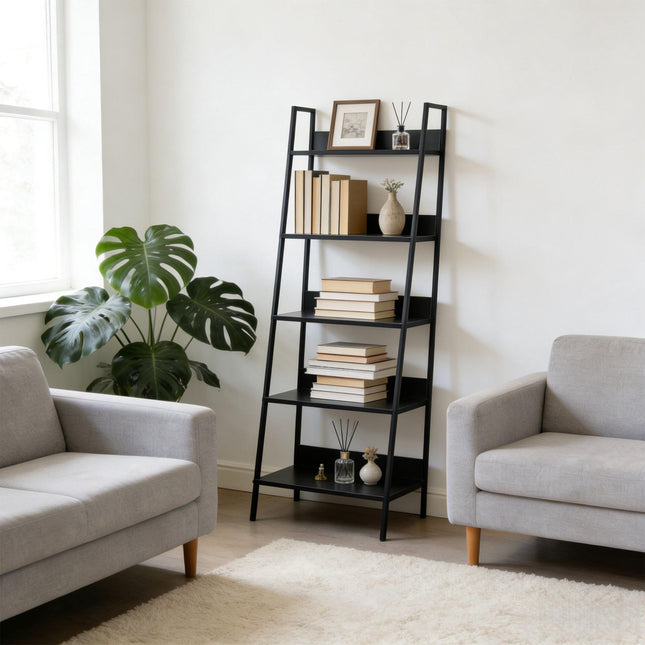 Ladder Shelf Unit, 5-Tier Storage for Home