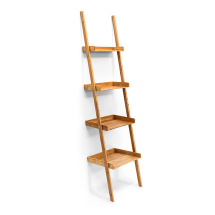 Ladder shelf bamboo 4 shelves