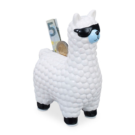 Lahmes Sparschwein mit Sonnenbrille