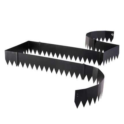 Landscape Edging, Galvanized Steel, 6-Pack, Black, 40 x 8 in