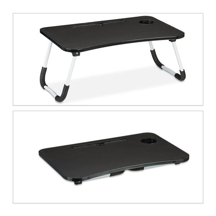 Lap Desk with Tablet & Drink Holder – Black