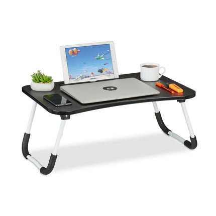 Lap Desk with Tablet & Drink Holder – Black