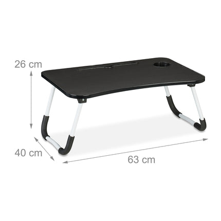 Lap Desk with Tablet & Drink Holder – Black