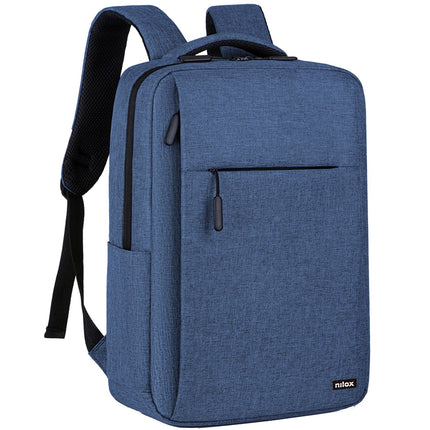 Laptop Backpack 15.6" – Blue, Water-Resistant, Polyester