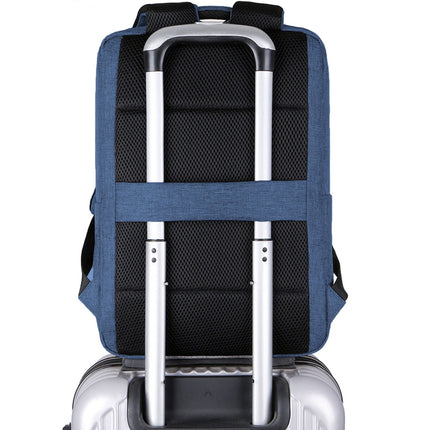 Laptop Backpack 15.6" – Blue, Water-Resistant, Polyester