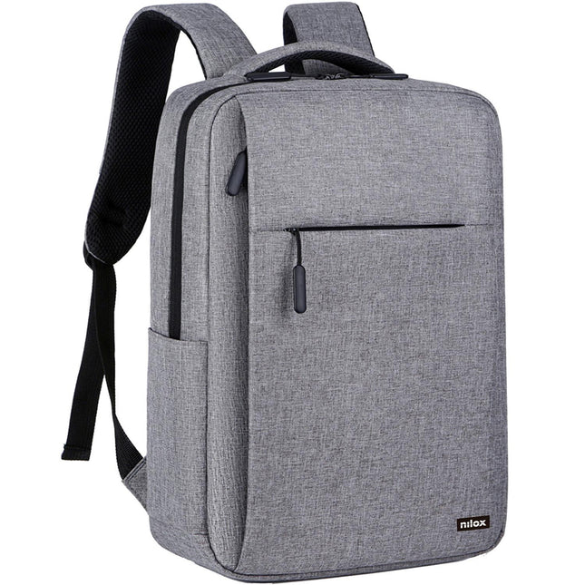 Laptop-Rucksack 15,6" Grau, wasserabweisend, Polyester