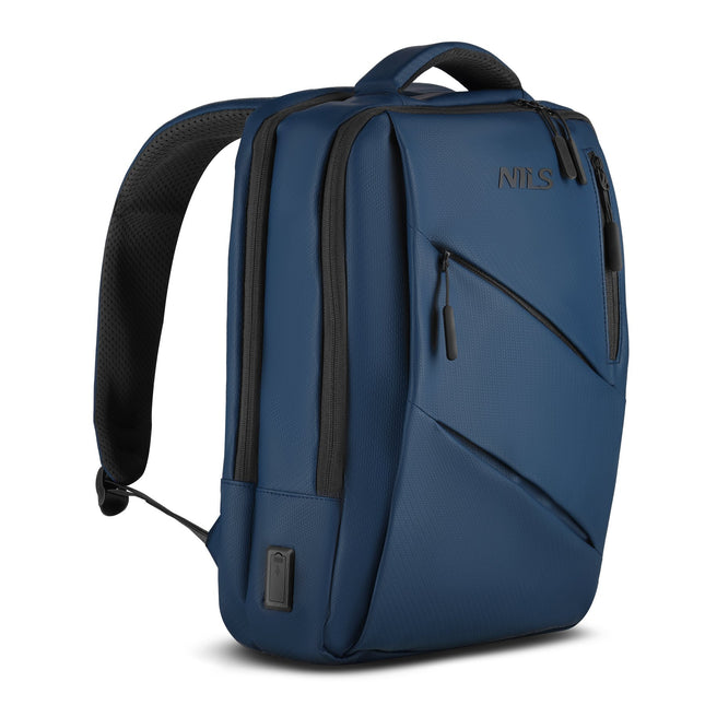 Laptoprugzak, blauw, USB-C-oplaadpoort, 15 liter