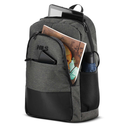 Batoh na notebook, nabíjecí port USB-C, 18L šedý