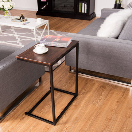 Laptop Side Table – Metal & Wood, 55x35x65 cm