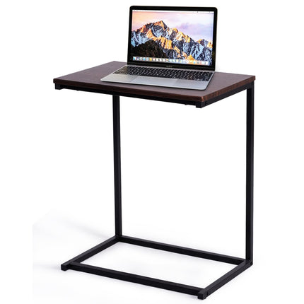 Laptop Side Table – Metal & Wood, 55x35x65 cm
