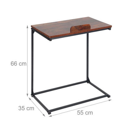 Laptop Side Table – Tiltable, Anti-Slip, C-Shaped