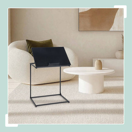 Laptop Side Table – Tiltable, C-Shaped, Anti-Slip