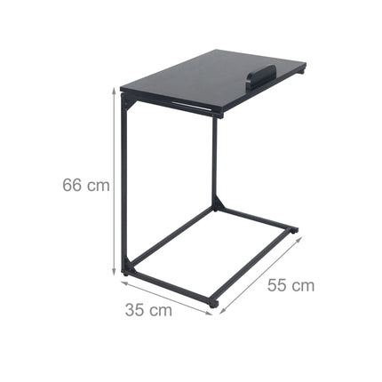 Laptop Side Table – Tiltable, C-Shaped, Anti-Slip