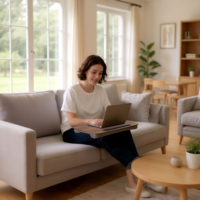 Laptop-Kissen mit Handyhalter – Ablage für Bett & Sofa