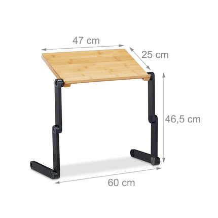 Support pour ordinateur portable en bambou et aluminium