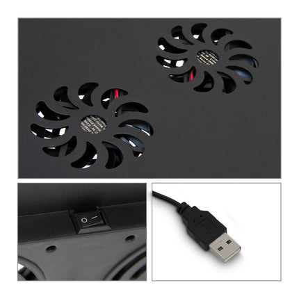 Laptop stand with adjustable fan