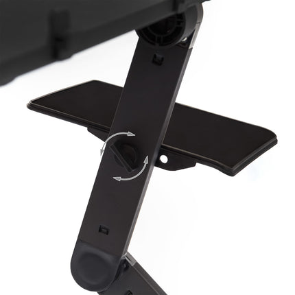 Laptop stand with adjustable fan