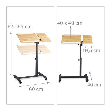 Laptoptisch mit verstellbarer Mausablage